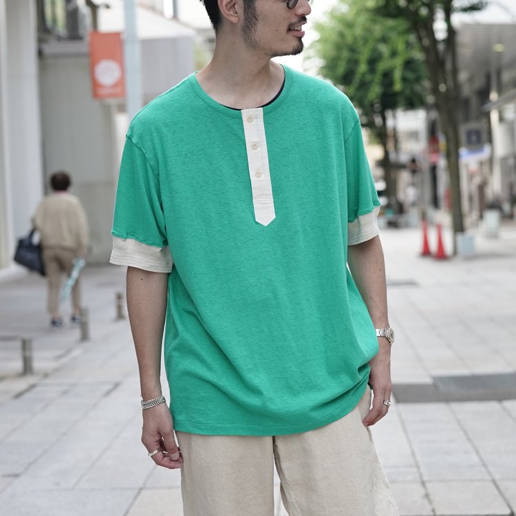 グルメジーンズ gourmet jeans ヘンリーネック Tシャツ HENRY NECK S/S