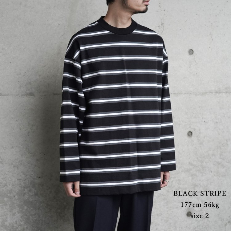 マーカウェア MARKAWARE ボーダー Tシャツ BOX Tee LONG SLEEVES