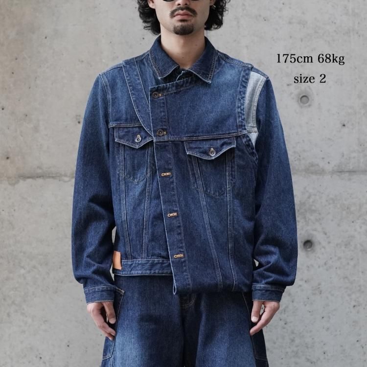 コッキ KHOKI レイヤード デニム ジャケット Layered-design denim jacket