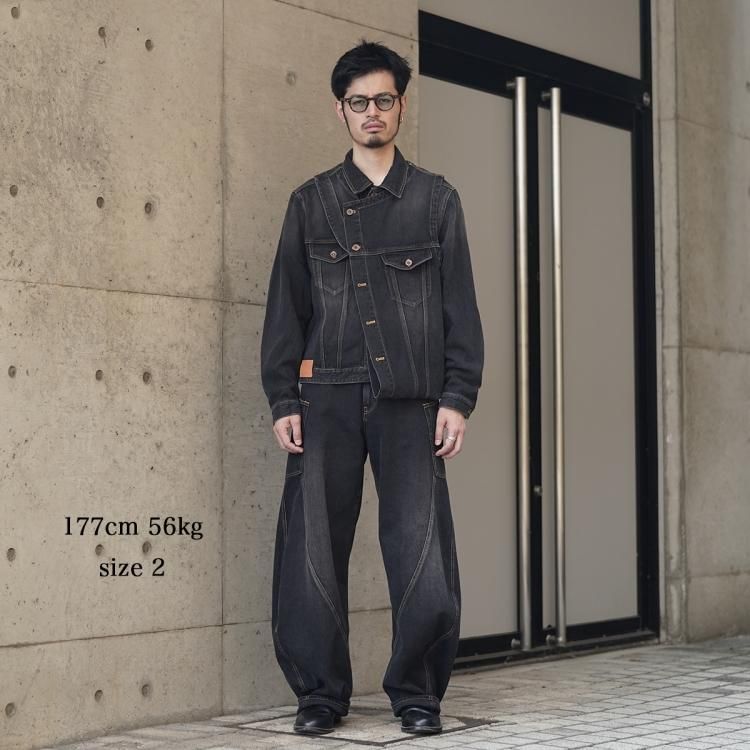 コッキ KHOKI レイヤード デニム ジャケット Layered-design denim jacket