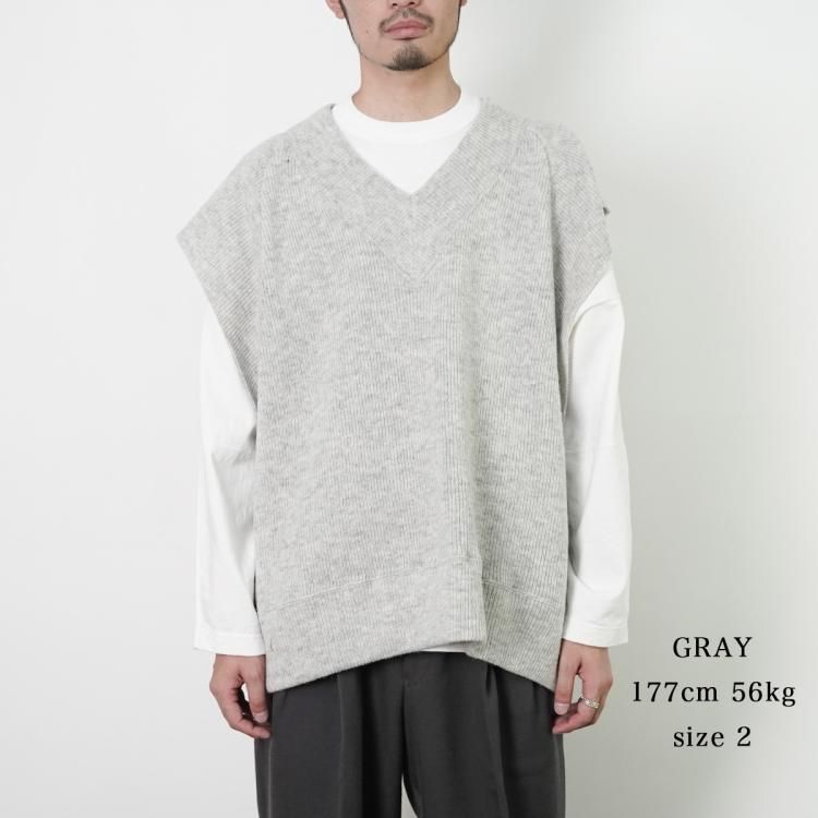 ジエダ JieDa 23aw オーバーブイネックベスト ニット OVER V ジエダ JieDa 23aw オーバーブイネックベスト ニット OVER V