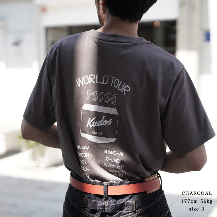 クードス kudos 23AW クードス ワールドツアー Tシャツ kudos WORLD TOUR T-shirt