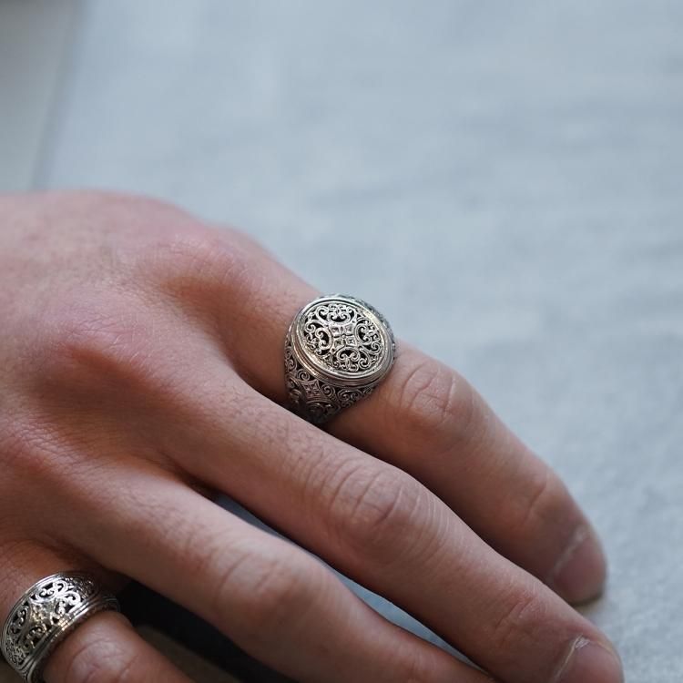 ジェロクリスト Gerochristo シルバーアクセサリー オーバルシェイプリング Mediterranean Oval Shape Ring