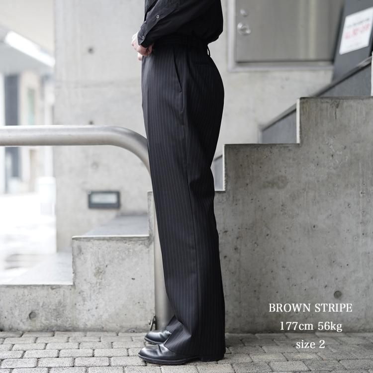 マーカウェア MARKAWARE 24ss フラットフロントフレアトラウザーズ スラックス ウールトロピカル FLAT FRONT FLAIR  TROUSERS (ORGANIC WOOL TROPICAL)