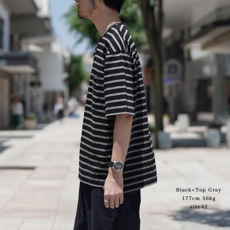 オーベルジュ AUBERGE 24ss オーウェン ボーダーTシャツ OWEN