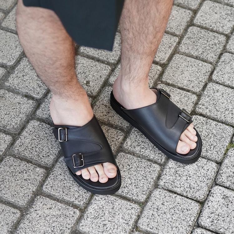 フットザコーチャー foot the coacher 24ss レザースライド