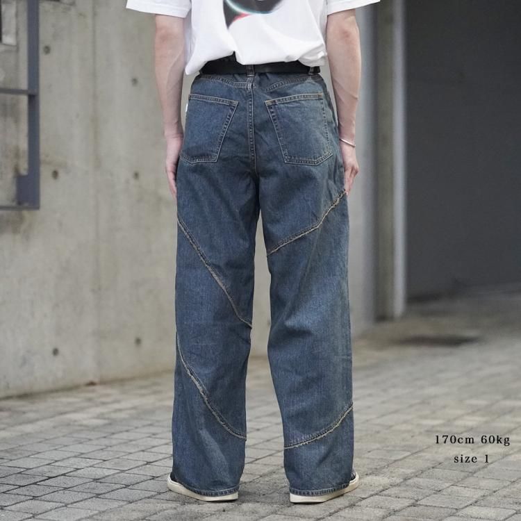 ジエダ JieDa 24AW ディストーテッドデニムパンツ DISTORTED ジエダ JieDa 24AW ディストーテッドデニムパンツ DISTORTED