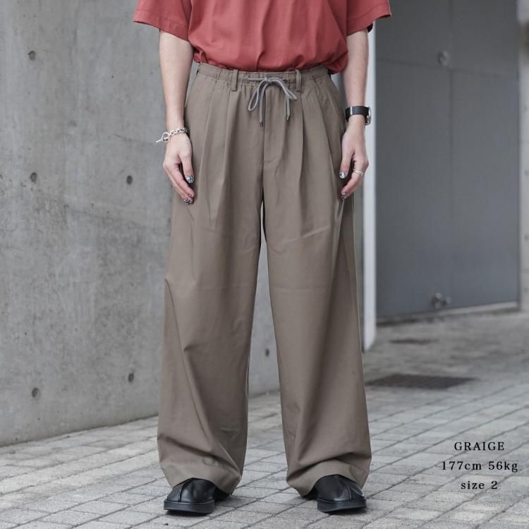 マーカウェア MARKAWARE 24ss トリプルプリーテッドイージー マーカウェア MARKAWARE 24ss トリプルプリーテッドイージー