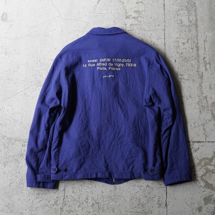 コッキ KHOKI 24aw ウォッシュドウールジップアップジャケット コッキ KHOKI 24aw ウォッシュドウールジップアップジャケット