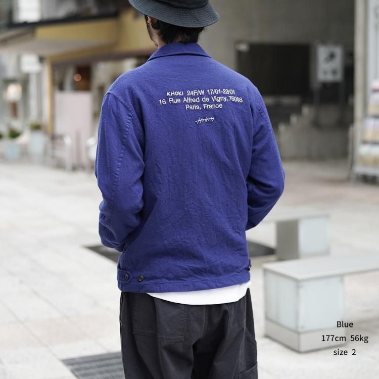 コッキ KHOKI 24aw ウォッシュドウールジップアップジャケット コッキ KHOKI 24aw ウォッシュドウールジップアップジャケット