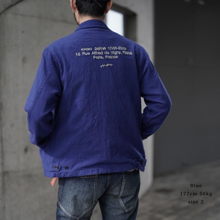 コッキ KHOKI 24aw ウォッシュドウールジップアップジャケット コッキ KHOKI 24aw ウォッシュドウールジップアップジャケット