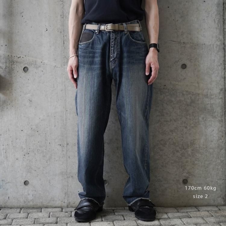 パラトレイト paratrait 24aw レインボーノイズデニムパンツ パラトレイト paratrait 24aw レインボーノイズデニムパンツ