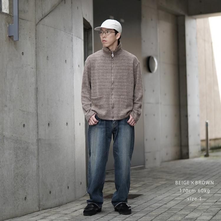 ジエダ JieDa 24AW チェーンステッチニットジップカーディガン ジエダ JieDa 24AW チェーンステッチニットジップカーディガン