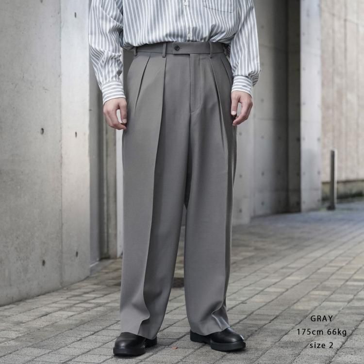マーカウェア MARKAWARE 24aw ダブルプリーツドトラウザー マーカウェア MARKAWARE 24aw ダブルプリーツドトラウザー