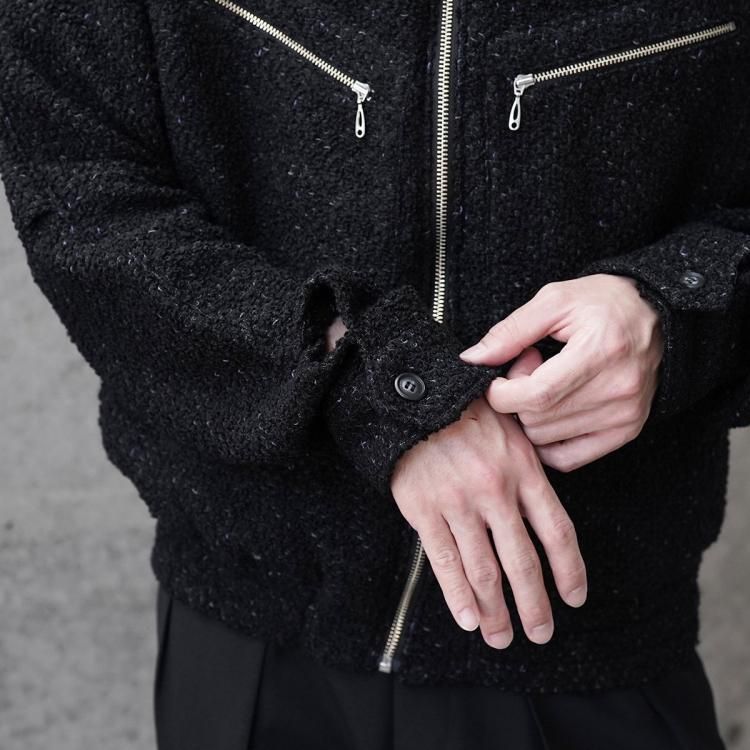 ジエダ JieDa 24AW ツイードジップシャツ ブルゾン TWEED ZIP SHIRT ジエダ JieDa 24AW ツイードジップシャツ ブルゾン TWEED ZIP SHIRT