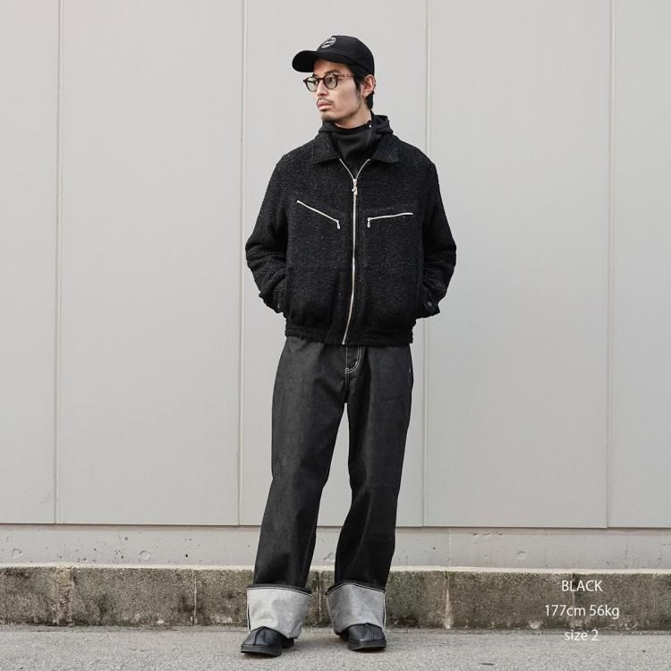 ジエダ JieDa 24AW ツイードジップシャツ ブルゾン TWEED ZIP SHIRT
