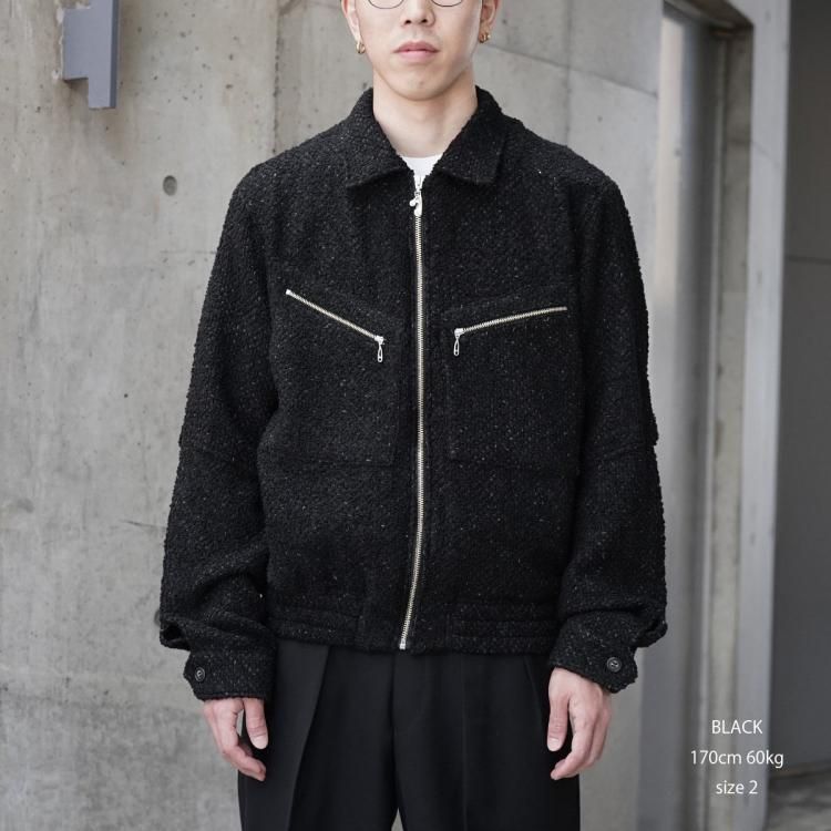 ジエダ JieDa 24AW ツイードジップシャツ ブルゾン TWEED ZIP SHIRT ジエダ JieDa 24AW ツイードジップシャツ ブルゾン TWEED ZIP SHIRT