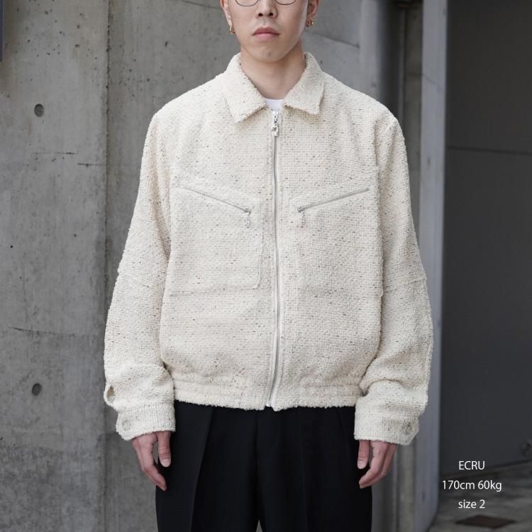 ジエダ JieDa 24AW ツイードジップシャツ ブルゾン TWEED ZIP SHIRT ジエダ JieDa 24AW ツイードジップシャツ ブルゾン TWEED ZIP SHIRT