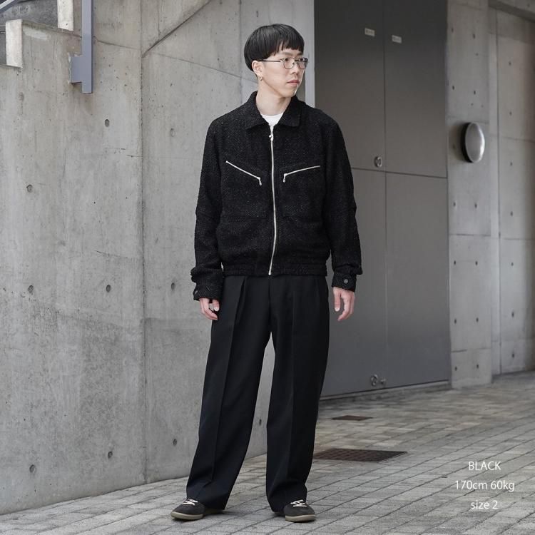 ジエダ JieDa 24AW ツイードジップシャツ ブルゾン TWEED ZIP SHIRT ジエダ JieDa 24AW ツイードジップシャツ ブルゾン TWEED ZIP SHIRT