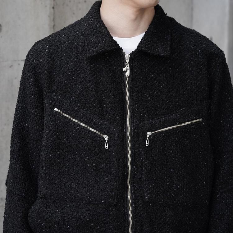 ジエダ JieDa 24AW ツイードジップシャツ ブルゾン TWEED ZIP SHIRT ジエダ JieDa 24AW ツイードジップシャツ ブルゾン TWEED ZIP SHIRT