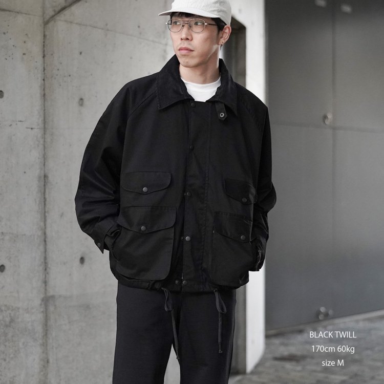 ポートレイト PORTRAITE 24aw クラシックフィールドジャケットショート Classic Field Jacket-Short (BLACK  TWILL)