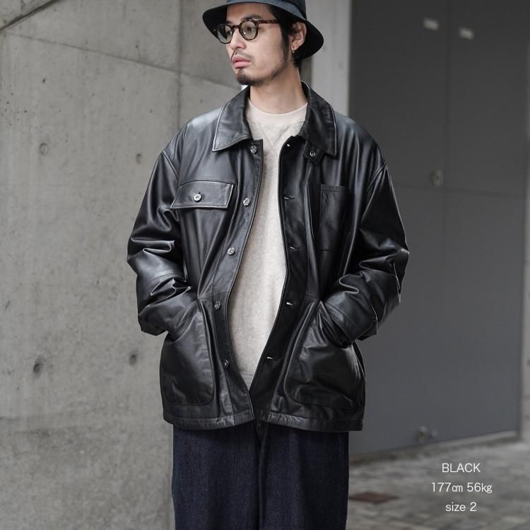 シーシーユー CCU 24aw チョアジャケット カウレザー CHORE JACKET