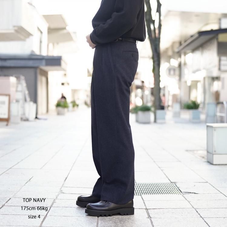 インテリム INTERIM 24aw 2タックストレートスラックス バージン インテリム INTERIM 24aw 2タックストレートスラックス バージン