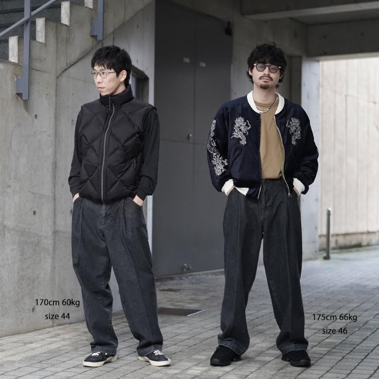 ネオンサイン neonsign ワイドデニムスラックス ブラック ネオンサイン neonsign ワイドデニムスラックス ブラック