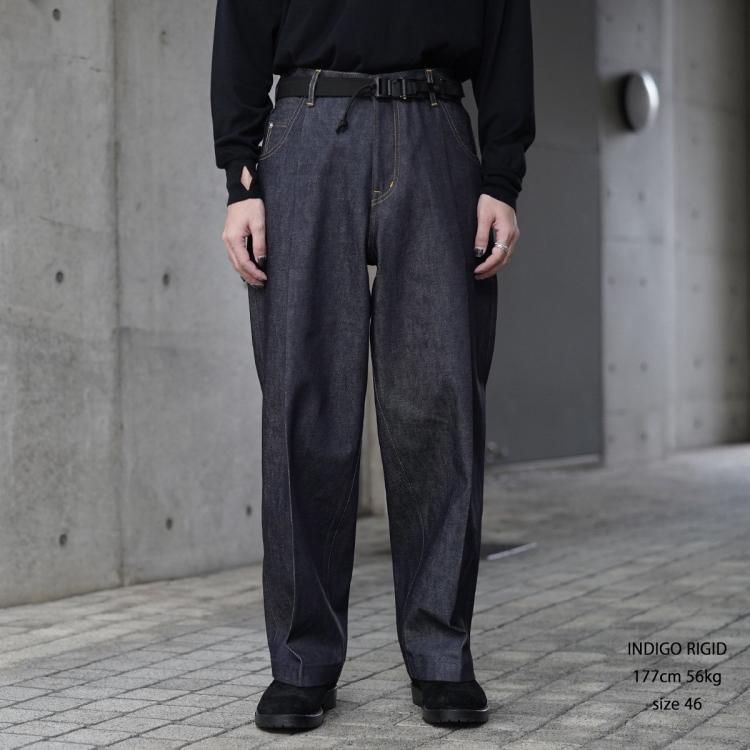 ネオンサイン neonsign ワイドデニムスラックス リジッド Wide ネオンサイン neonsign ワイドデニムスラックス リジッド Wide
