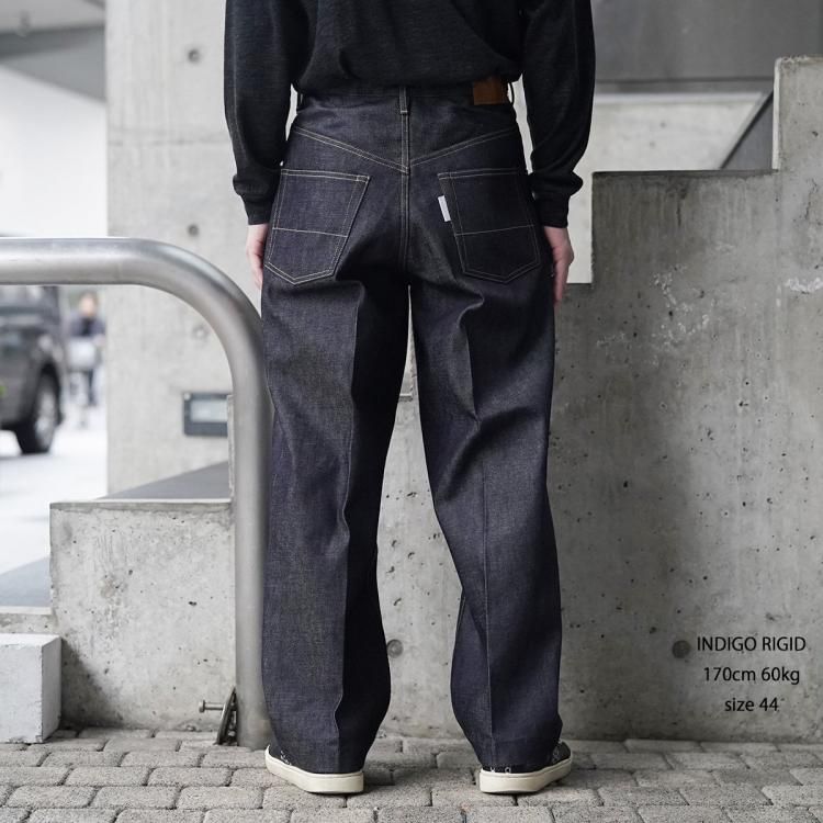 ネオンサイン neonsign ワイドデニムスラックス リジッド Wide ネオンサイン neonsign ワイドデニムスラックス リジッド Wide