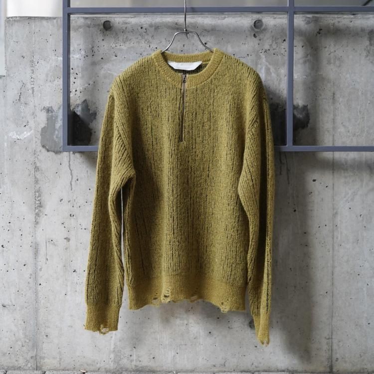 アンダー ANDER 24AW モヘヤジップクルー ニット セーター アンダー ANDER 24AW モヘヤジップクルー ニット セーター