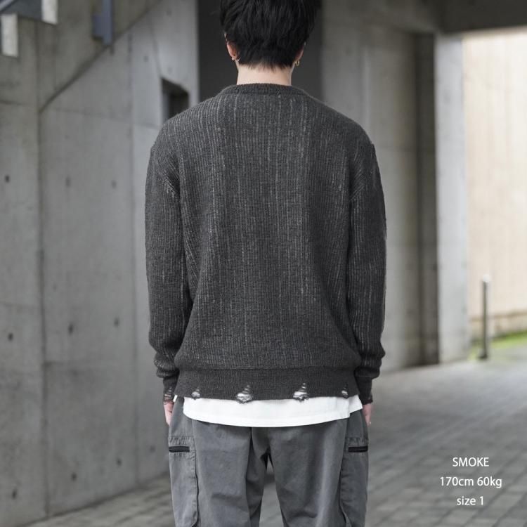 アンダー ANDER 24AW モヘヤジップクルー ニット セーター アンダー ANDER 24AW モヘヤジップクルー ニット セーター