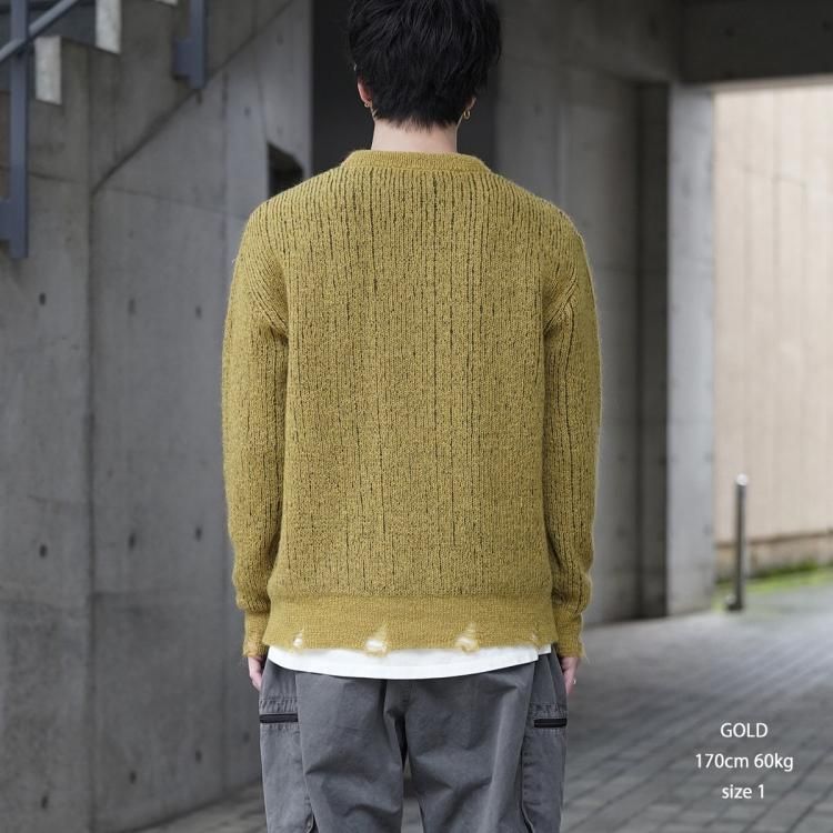 アンダー ANDER 24AW モヘヤジップクルー ニット セーター アンダー ANDER 24AW モヘヤジップクルー ニット セーター