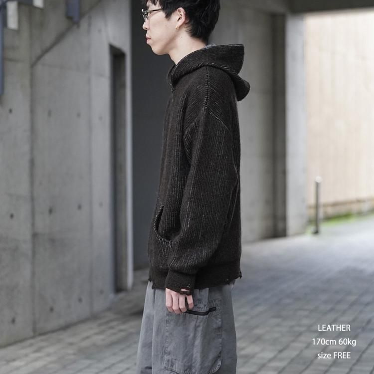 アンダー ANDER 24AW モヘヤジップフーディー ニット セーター