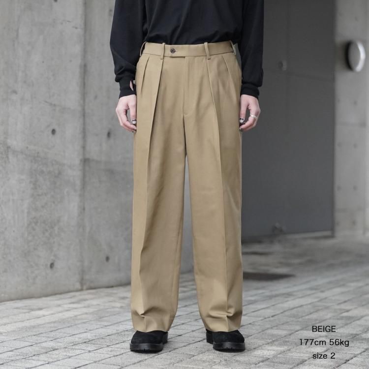 マーカウェア MARKAWARE 24aw ダブルプリーツトラウザーコットン マーカウェア MARKAWARE 24aw ダブルプリーツトラウザーコットン