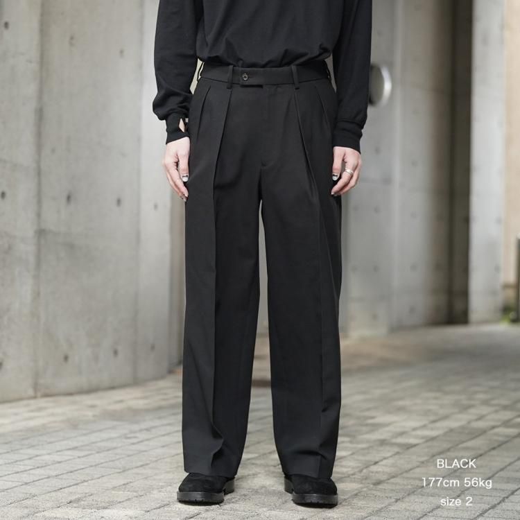 マーカウェア MARKAWARE 24aw ダブルプリーツトラウザーコットン マーカウェア MARKAWARE 24aw ダブルプリーツトラウザーコットン
