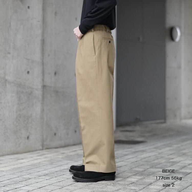 マーカウェア MARKAWARE 24aw ダブルプリーツトラウザーコットン マーカウェア MARKAWARE 24aw ダブルプリーツトラウザーコットン