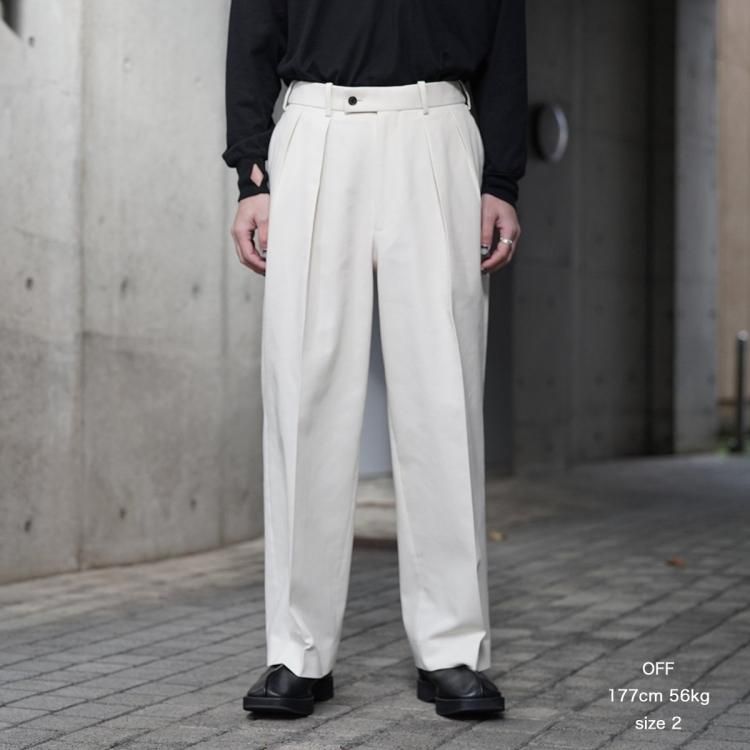 マーカウェア MARKAWARE 24aw ダブルプリーツトラウザーコットン マーカウェア MARKAWARE 24aw ダブルプリーツトラウザーコットン