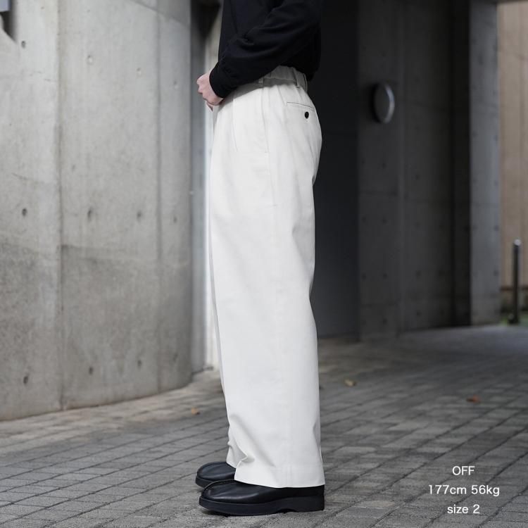 マーカウェア MARKAWARE 24aw ダブルプリーツトラウザーコットン マーカウェア MARKAWARE 24aw ダブルプリーツトラウザーコットン