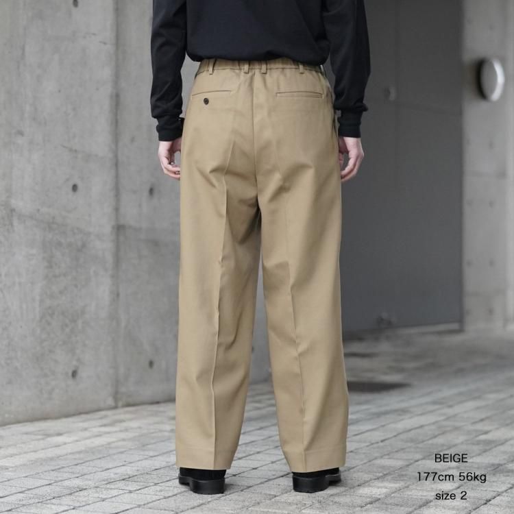 マーカウェア MARKAWARE 24aw ダブルプリーツトラウザーコットン マーカウェア MARKAWARE 24aw ダブルプリーツトラウザーコットン