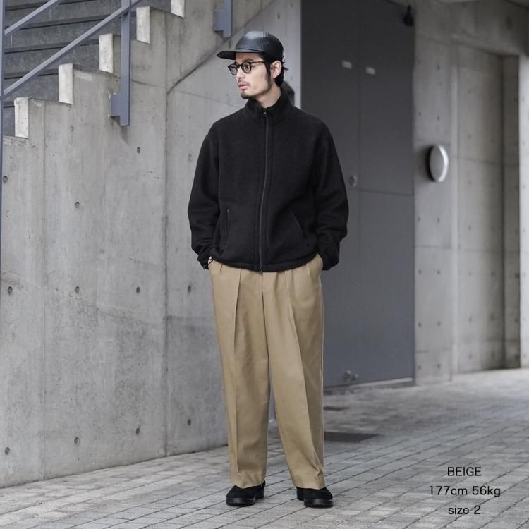 マーカウェア MARKAWARE 24aw ダブルプリーツトラウザーコットン マーカウェア MARKAWARE 24aw ダブルプリーツトラウザーコットン