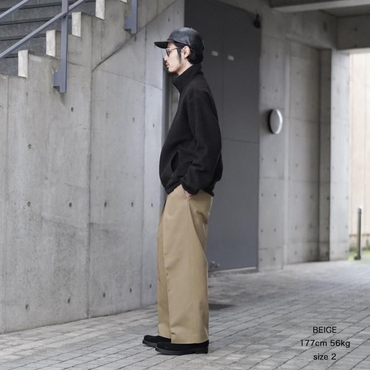 マーカウェア MARKAWARE 24aw ダブルプリーツトラウザーコットン マーカウェア MARKAWARE 24aw ダブルプリーツトラウザーコットン