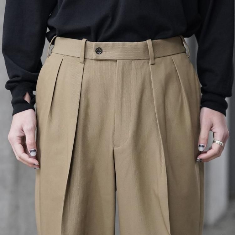 マーカウェア MARKAWARE 24aw ダブルプリーツトラウザーコットン マーカウェア MARKAWARE 24aw ダブルプリーツトラウザーコットン