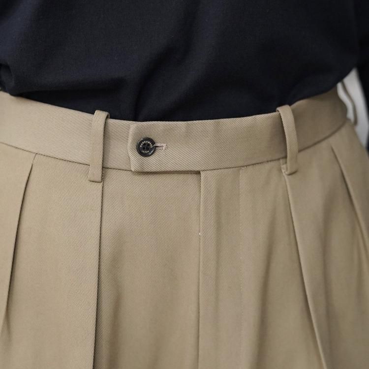マーカウェア MARKAWARE 24aw ダブルプリーツトラウザーコットン マーカウェア MARKAWARE 24aw ダブルプリーツトラウザーコットン