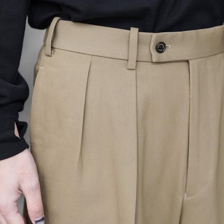 マーカウェア MARKAWARE 24aw ダブルプリーツトラウザーコットン マーカウェア MARKAWARE 24aw ダブルプリーツトラウザーコットン