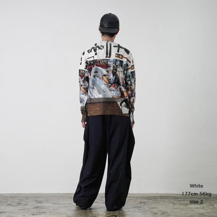 コッキ KHOKI 25ss カレッジプリントニット Collage printed knit コッキ KHOKI 25ss カレッジプリントニット Collage printed knit