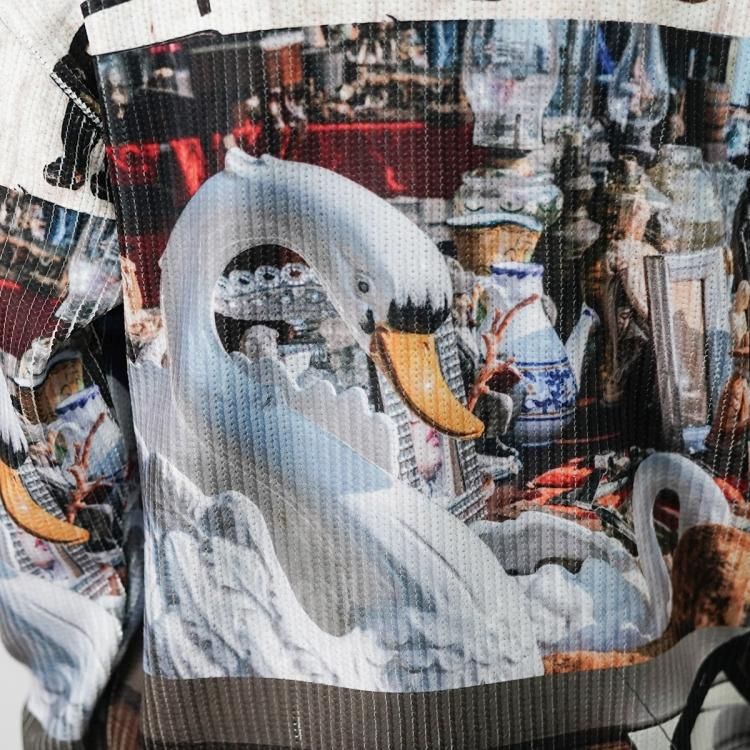 コッキ KHOKI 25ss カレッジプリントニット Collage printed knit コッキ KHOKI 25ss カレッジプリントニット Collage printed knit