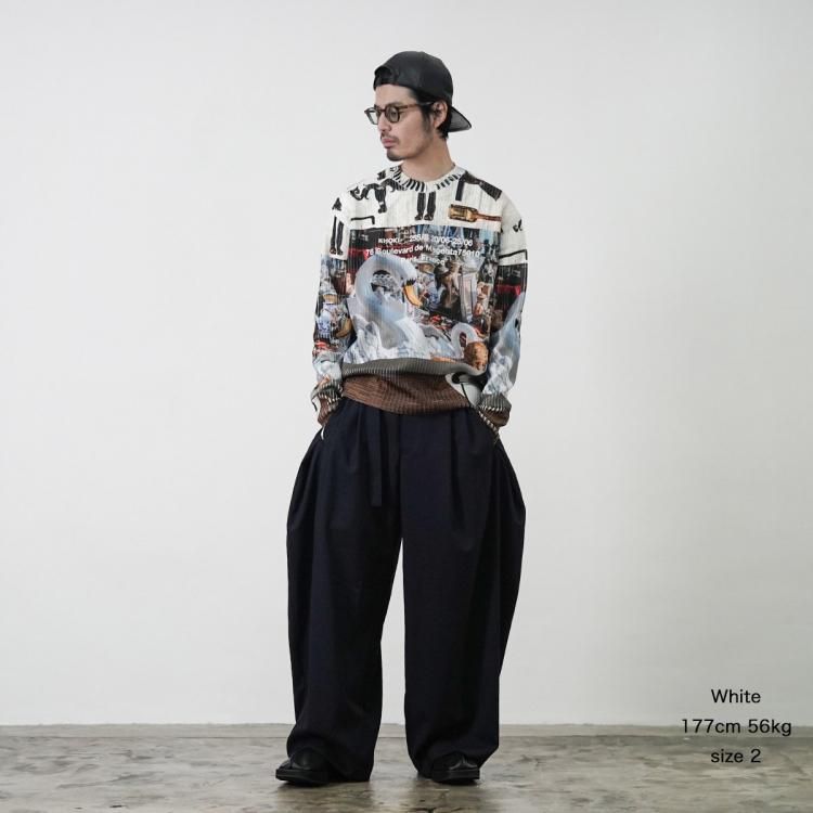 コッキ KHOKI 25ss カレッジプリントニット Collage printed knit コッキ KHOKI 25ss カレッジプリントニット Collage printed knit