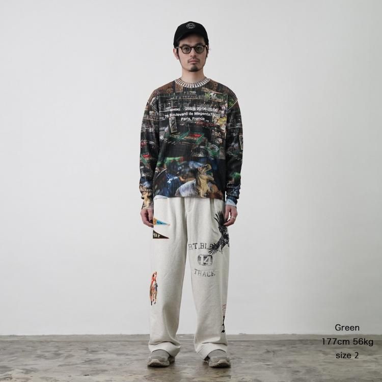 コッキ KHOKI 25ss カレッジプリントニット Collage printed knit コッキ KHOKI 25ss カレッジプリントニット Collage printed knit