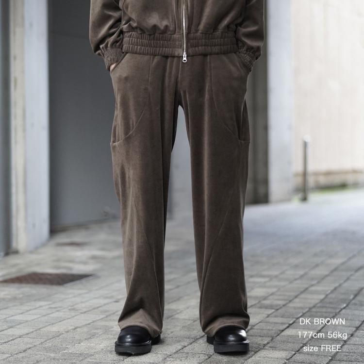 アンダー ANDER 25SS ベロアカーヴィーパンツ VELOUR CURVY PANTS アンダー ANDER 25SS ベロアカーヴィーパンツ VELOUR CURVY PANTS